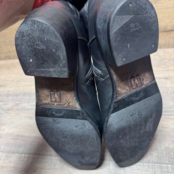 Bruno Magli Raspino Black Napa Leather Boots Men's Size 11.5 - Picture 4 of 7